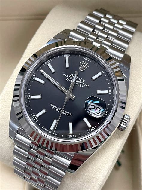 rolex datejust black 41mm